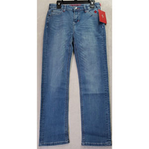 Ferrani Jeans Boys 10 Blue Denim Cotton Stretch‎ Light Wash Pockets Straight Leg